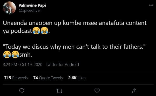 Palmwine papi spicedliver unaenda unaopen up kumbe msee anatafuta content ya pod