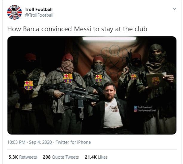 Troll football trollfootball how barca convinced messi to stay at the club trolf