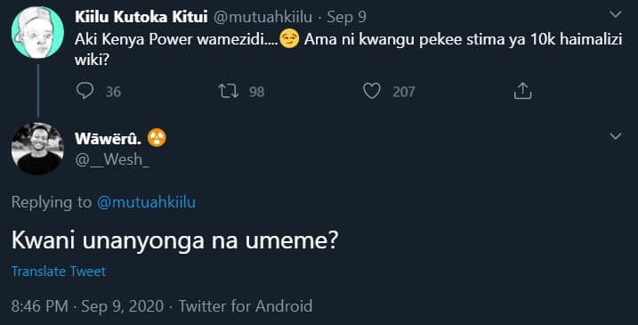Kiilu kutoka kitui mutuahkiilu sep 9 aki kenya power wamezidi ._ ama ni kwangu p