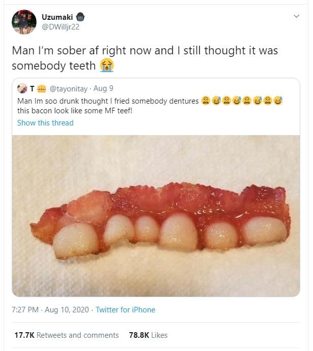 Uzumaki dwilljr22 man i'm sober af right now and still thought it was somebody t