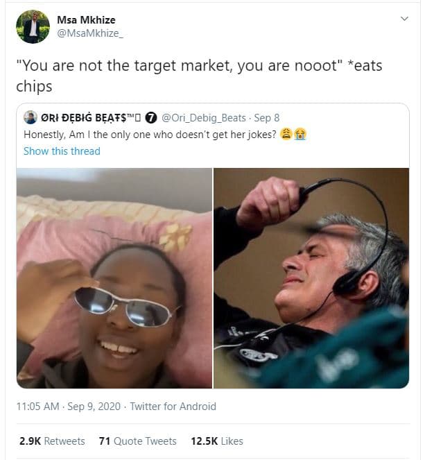 Msa mkhize msamkhize you are not the target market you are nooot eats chips rł 4