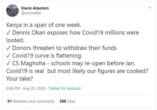 Kiarie absolom solomkiki kenya in a span of one week dennis okari exposes how co