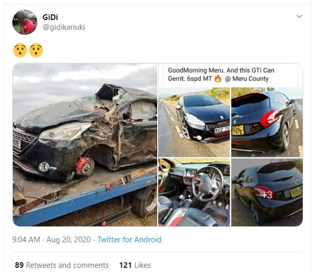 Gidi gidikariuki goodmorning meru. and this gti can gerrit . 6spd mt meru county