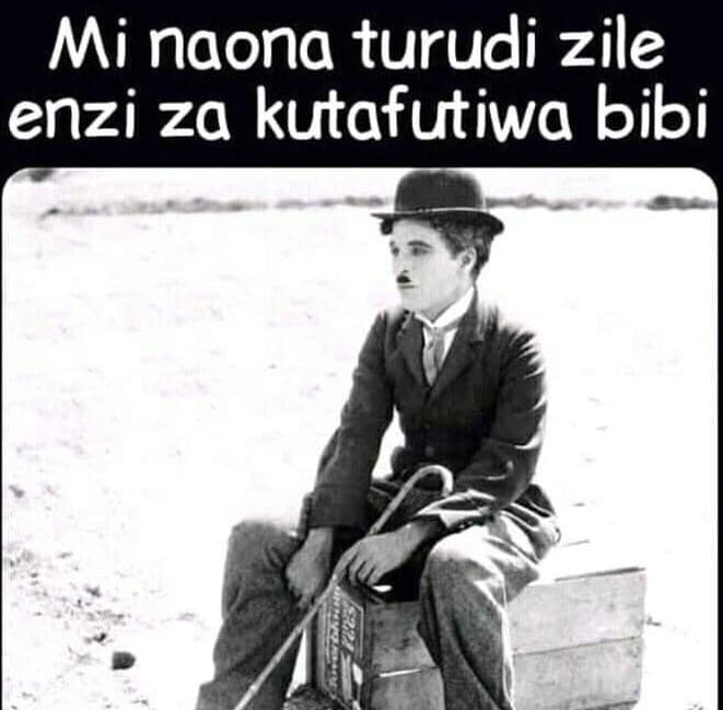 Mi naona turudi zile enzi za kutafutiwa bibi