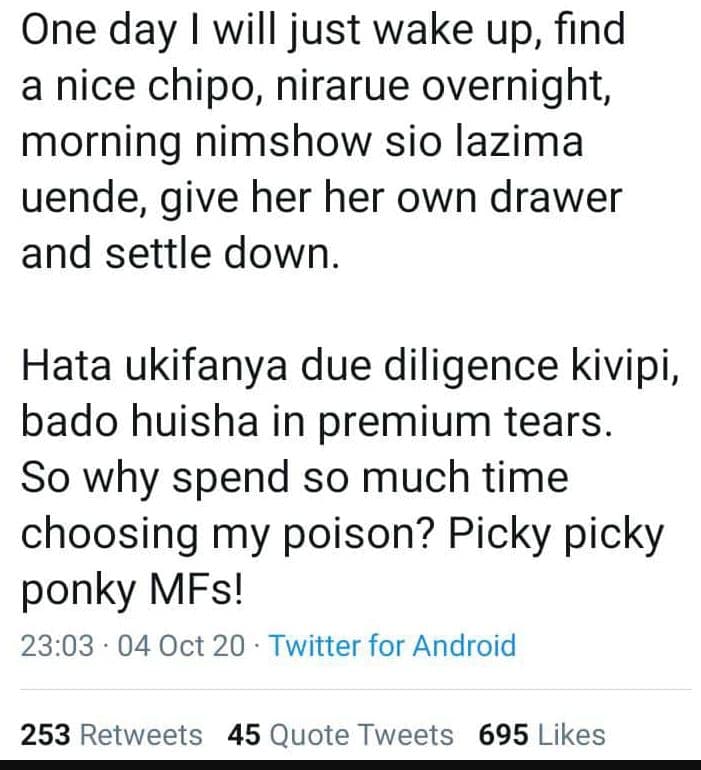 One day will just wake up find a nice chipo, nirarue overnight morning nimshow s