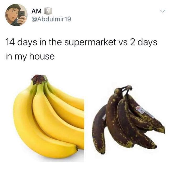 Am abdulmir19 14 days in the supermarket vs 2 days in my house