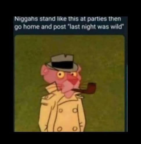 Niggahs stand like this al parties then go home and post 'last night was wild