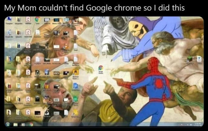 My mom couldn't find google chrome so i did this