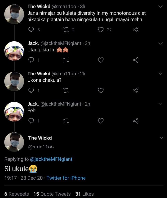 The wickd sma1100 3h jana nimejaribu kuleta diversity in my monotonous diet nika