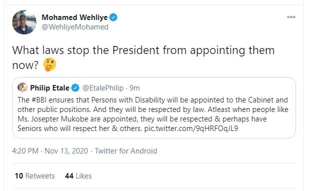 Mohamed wehliye wehliyemohamed what laws stop the president from appointing them