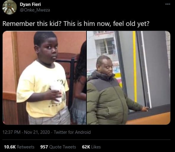 Dyan fieri onke_mweza remember this kid? this is him now feel old yet? 12.37 pm