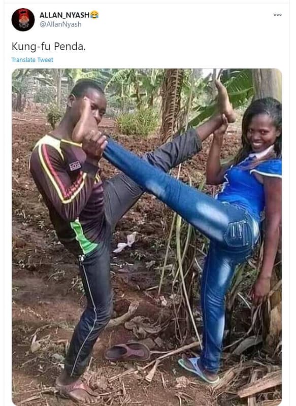 Allan_nyash allannyash kungfu penda. translate tweet