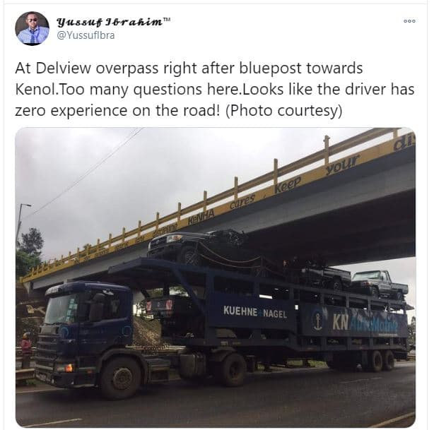 Yussuf jcrafim yussuflbra at delview overpass right after bluepost towards kenol