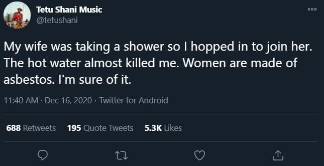 Tetu shani music tetushani my wife was taking a shower so hopped in to join her.