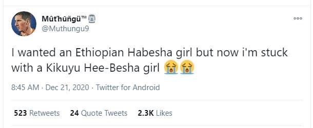 Mñthuñgü muthungug wanted an ethiopian habesha girl but now i'm stuck with a kik