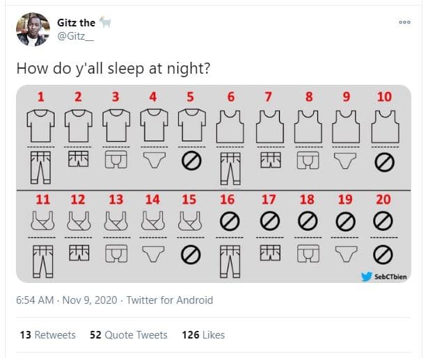 Gitz the gitz how do y'all sleep at night? 10 m 12 13 14 15 16 6.54 am nov 9 twi