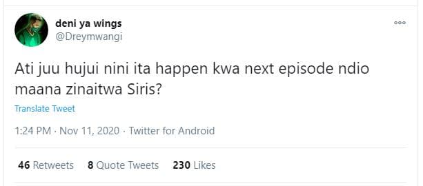 Deni ya wings dreymwangi ati juu hujui nini ita happen kwa next episode ndio maa