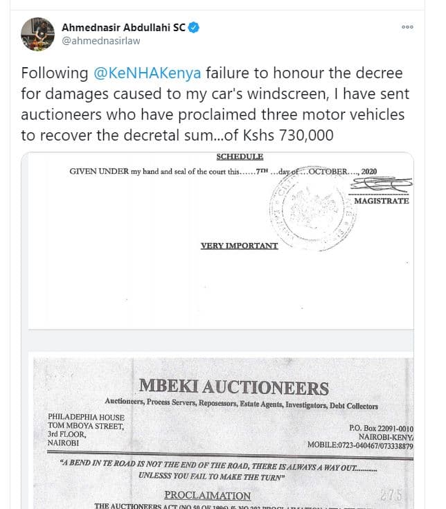 Ahmednasir abdullahi sc ahmednasırlaw following kenhakenya failure to honour the