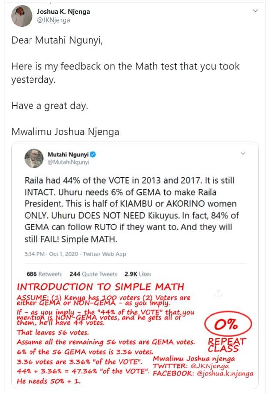 Joshua k njenga jknjenga dear mutahi ngunyi, here is my feedback on the math tes