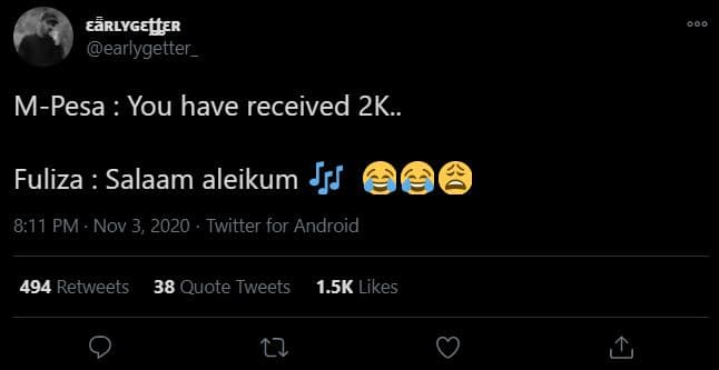 Earlygetter earlygetter _ mpesa you have received 2k fuliza salaam aleikum jff 8