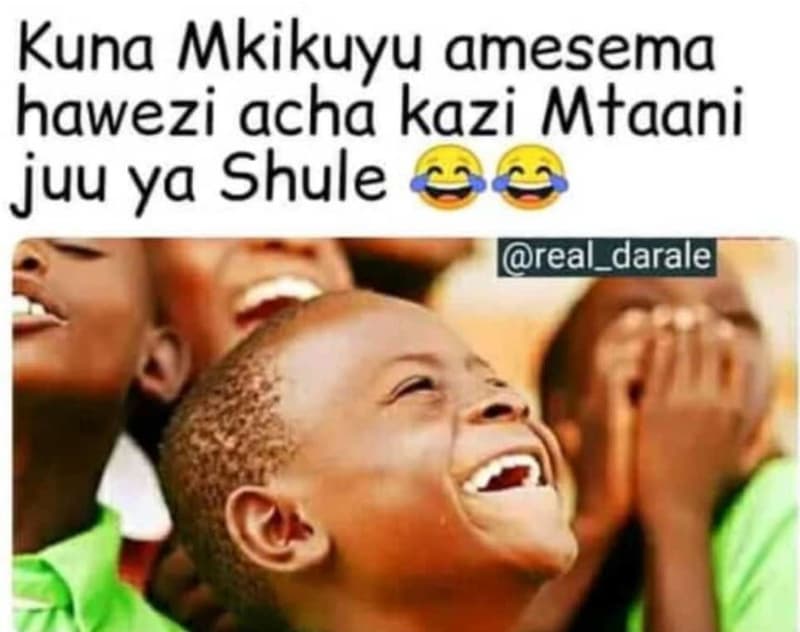 Kuna mkikuyu amesema hawezi acha kazi mtaani juu ya shule real_darale