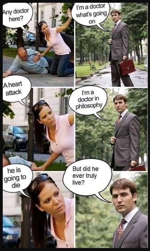 Tm a doctor whats going on any doctor here? a heart attack ima doctor in philoso