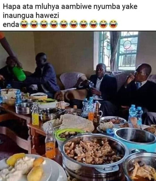 Hapa ata mluhya aambiwe nyumba yake inaungua hawezi enda
