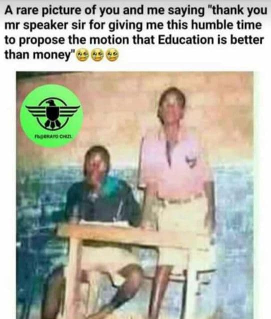 A rare picture of you and me saying thank you mr speaker sir for giving me this