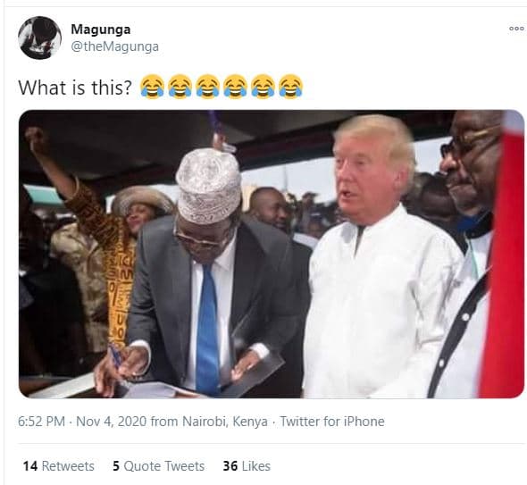 Magunga themagunga what is this? aaaaee 6.52 pm nov 4, from nairobi kenya twitte