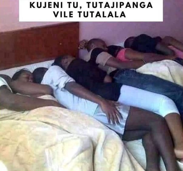 Kujeni tu, tutajipanga vile tutalala