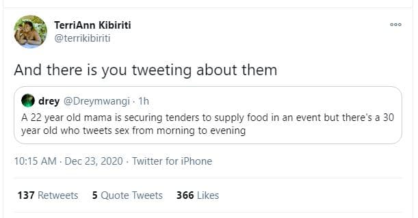 Terriann kibiriti terrikibiriti and there is you tweeting about them drey dreymw