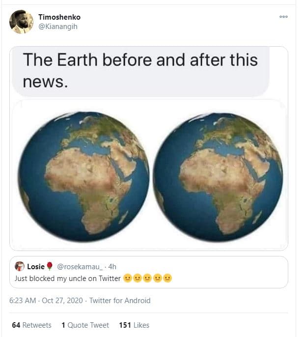 Timoshenko kianangih the earth before and after this news losie rosekamau_ just