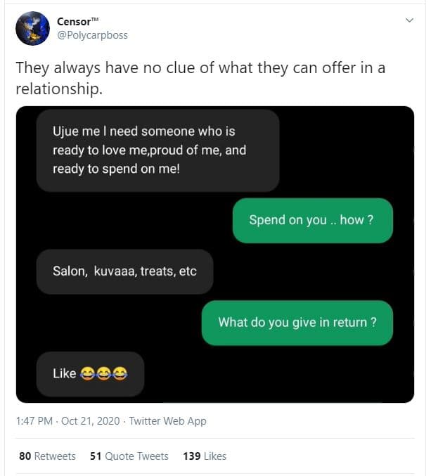 Censor polycarpboss they always have no clue of what they can offer in a relatio