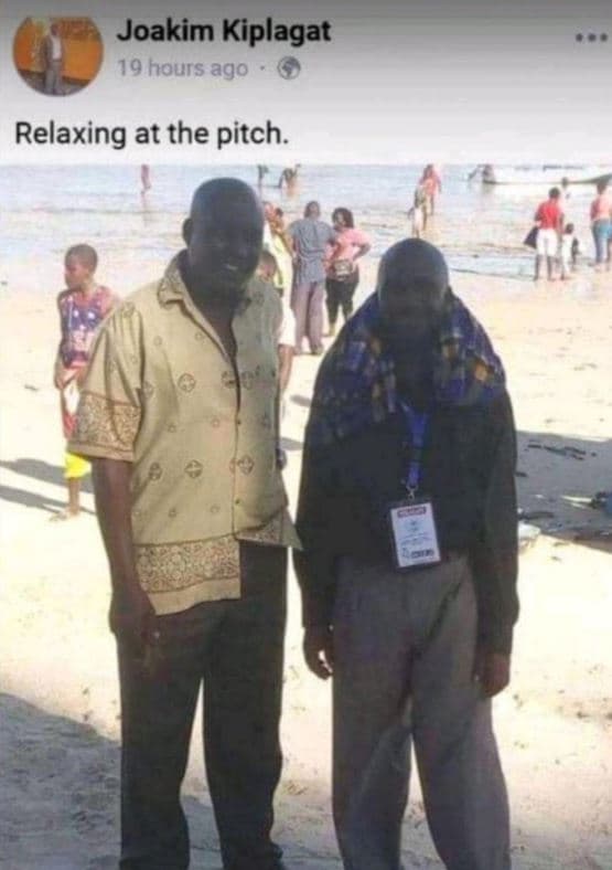 Joakim kiplagat 19 hours ago relaxing at the pitch.