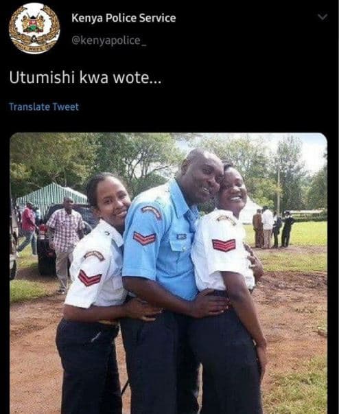 Kenya police service kenyapolice utumishi kwa wote_ translate tweet