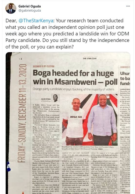 Gabriel oguda gabrieloguda dear , thestarkenya your research team conducted what