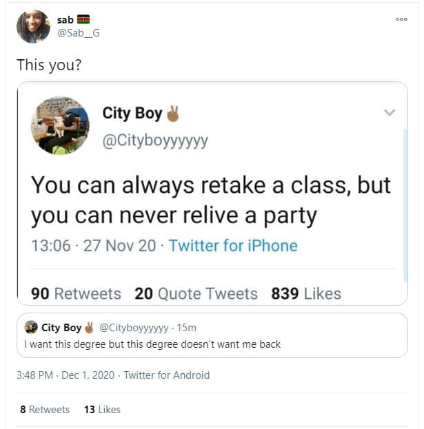Sab sab_g this you? city boy cityboyyyyyy you can always retake a class, but you