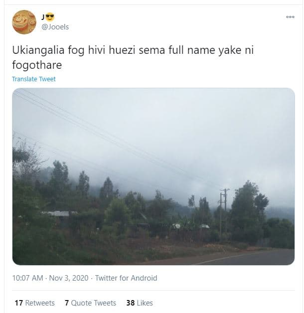 Jooels ukiangalia fog hivi huezi sema full name yake ni fogothare translate twve