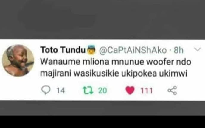 Toto tundu captainshako 8h wanaume mliona mnunue woofer ndo majirani wasikusikie