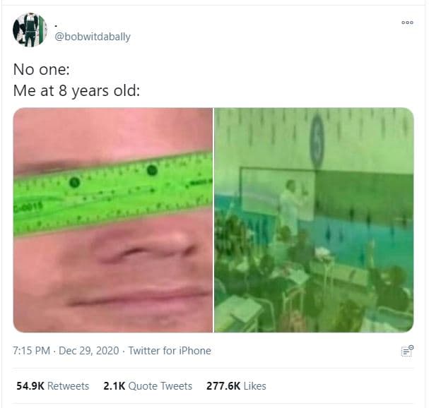 Bobwitdabally no one me at 8 years old 7,15 pm dec 29, twitter for iphone 54.9k