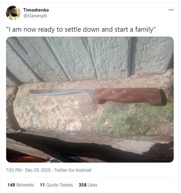 Timoshenko kianangih am now ready to settle down and start a family 7,03 pm dec