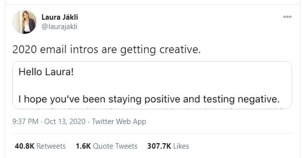 Laura jákli laurajakli email intros are getting creative. hello laura! hope you'