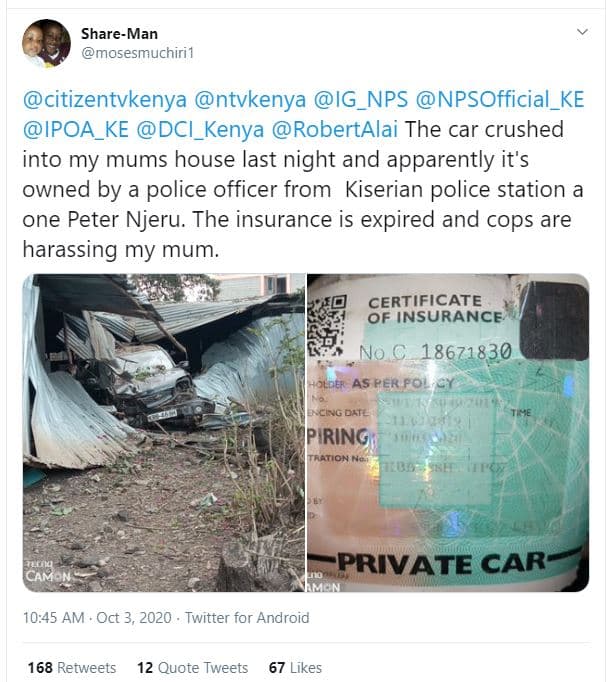 Shareman mosesmuchiri1 citizentvkenya ntvkenya ig_nps npsofficial_ke ipoa_ke dci