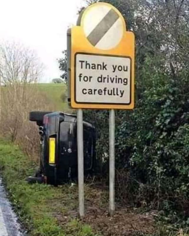 Thank you for driving carefully