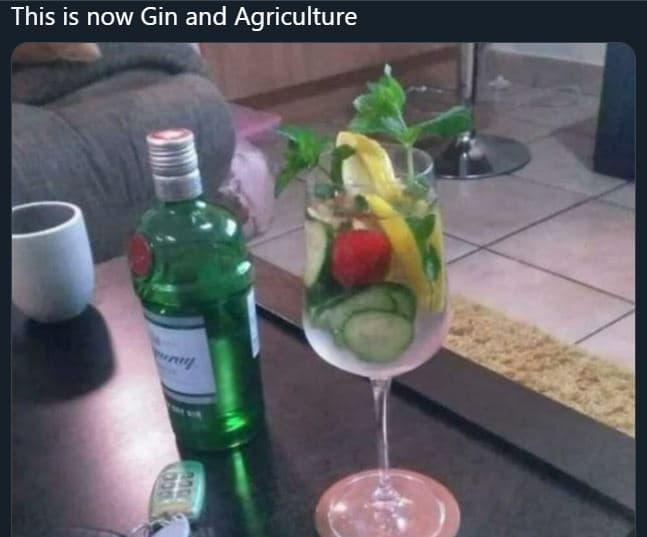 This is now gin and agriculture