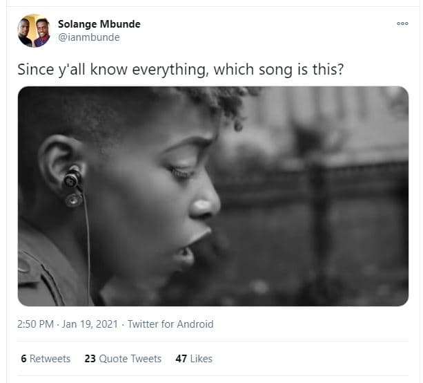 Solange mbunde ianmbunde since y'all know everything, which song is this? 2.50 p