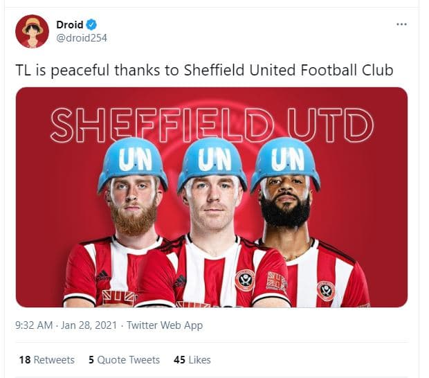 Droid droid254 tl is peaceful thanks to sheffield united football club sheefield