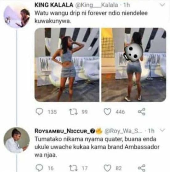 King kalala king kalala ih watu wangu drip ni forever ndio nlendelee kuwakunywa