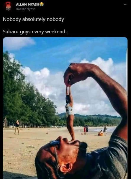Allan_nyash allannyash nobody absolutely nobody subaru guys every weekend