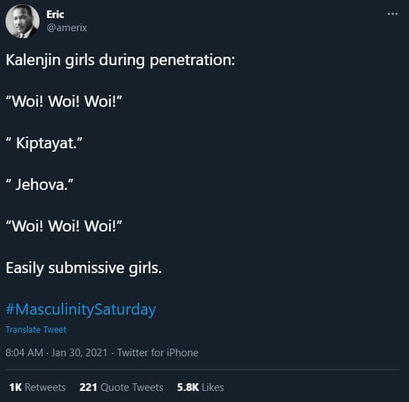 Eric amerix kalenjin girls during penetration 'woi! woi! woi! kiptayat. jehova '